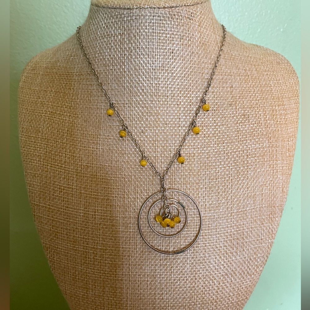 Elegant Yellow Beaded Necklace